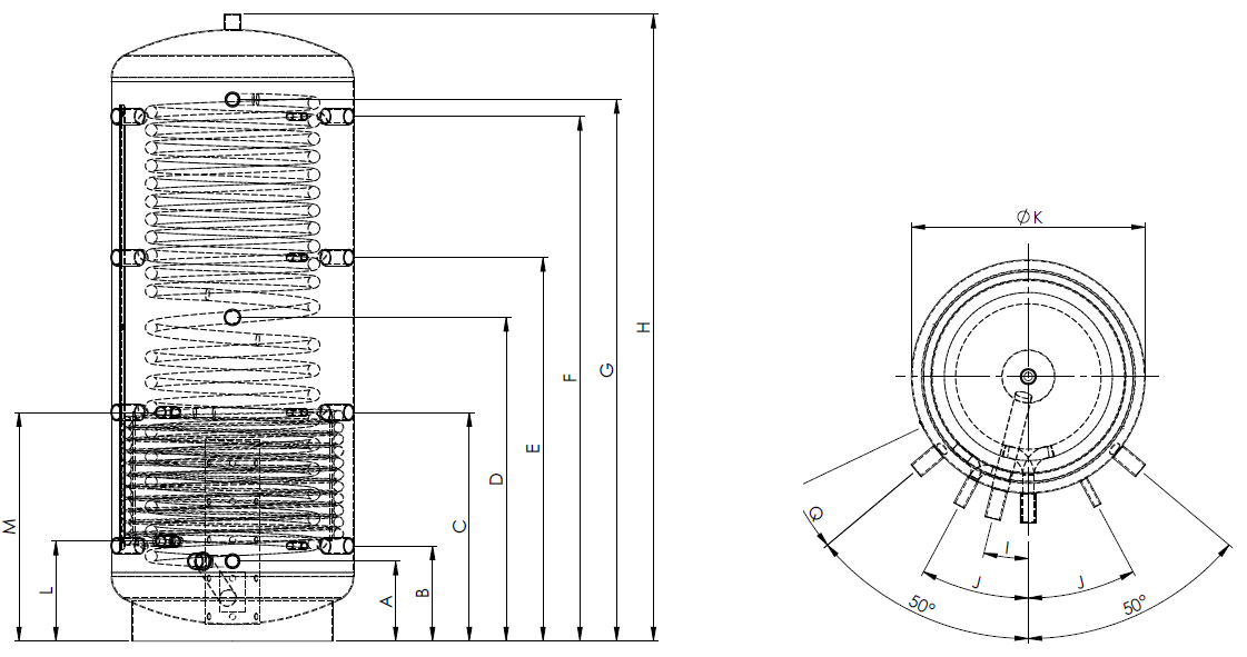 Eco2all-sanitair-spiraal-buffervat-met-1-warmtewisselaar-Specificaties
